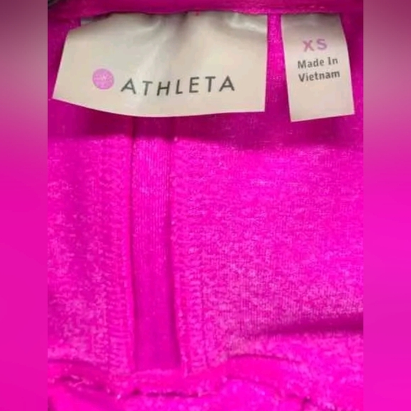 Athleta Rishi Fuchsia Hooded Zip Up Athletic Jacket Size XS MSRP $128 - Picture 4 of 7
